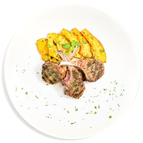 Costolette Agnello con Zucca alla Menta