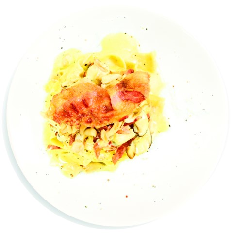 Pappardelle Funghi e Tartufo alla Carbonara