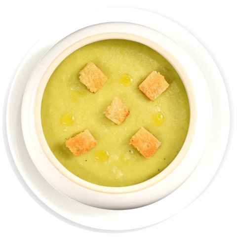 Vellutata di patate, porri e asparagi